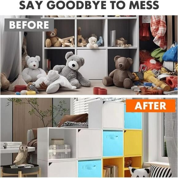 Storage Bins Foldable Fabric Storage Cubes And Cloth Storage Organizer Drawer - Picture 5 of 7